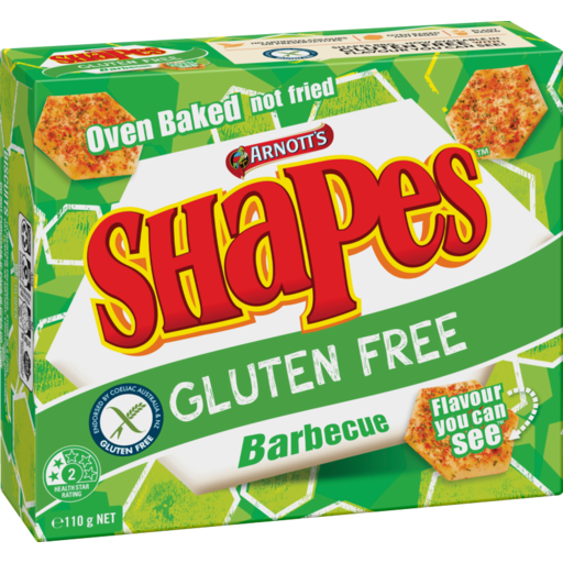 Arnotts Shapes Gluten Free BBQ Crackers 110g