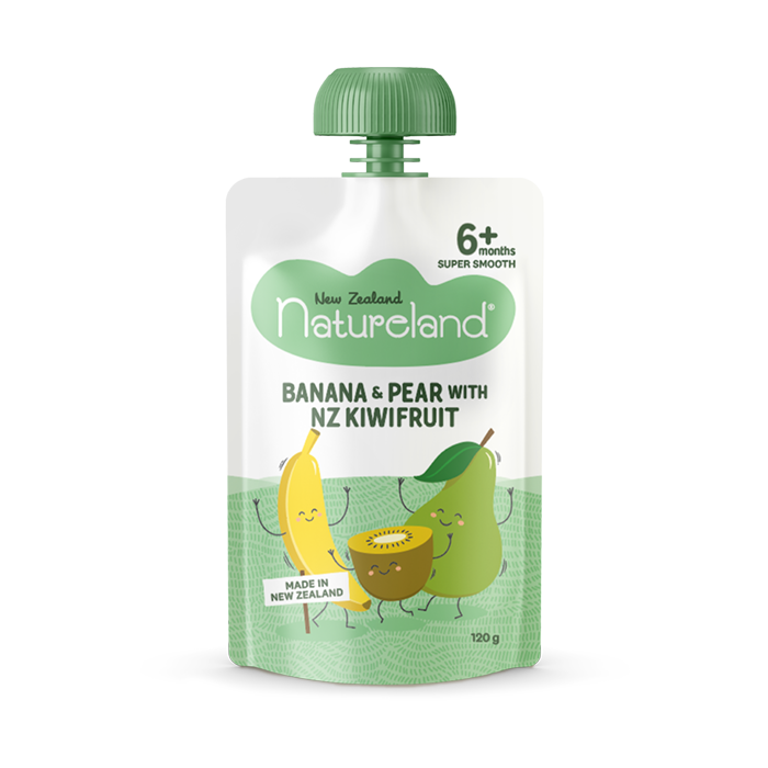 Natureland Banana & Pear with NZ Kiwifruit Baby Food 120g