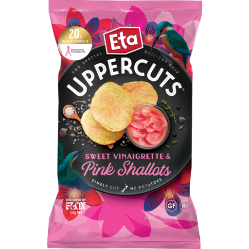 Eta Uppercuts Sweet Vinaigrette & Pink Shallots Potato Chips 130g