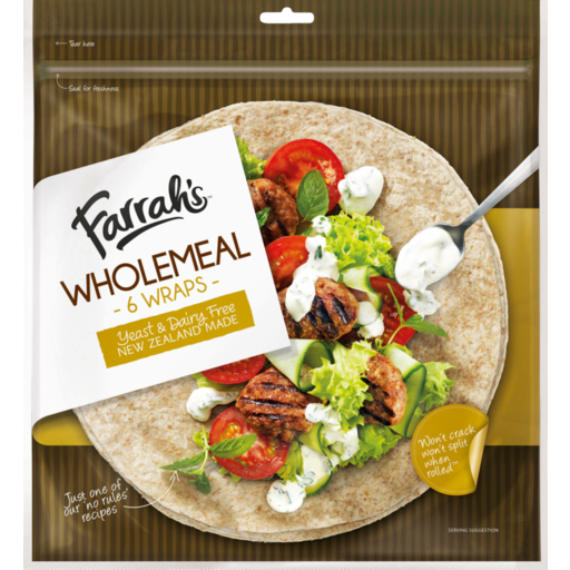 Farrah’s Wraps Wholemeal 6pk