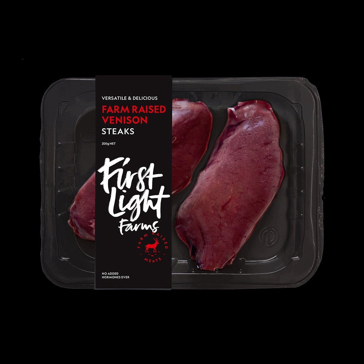 First Light Farms Venison Steaks 200g