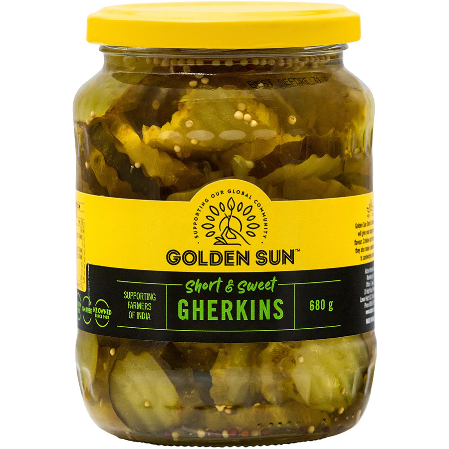 xx Golden Sun Short & Sweet Gherkins 680g