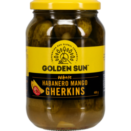 xx Golden Sun Whole Habanero Mango Gherkins 480g