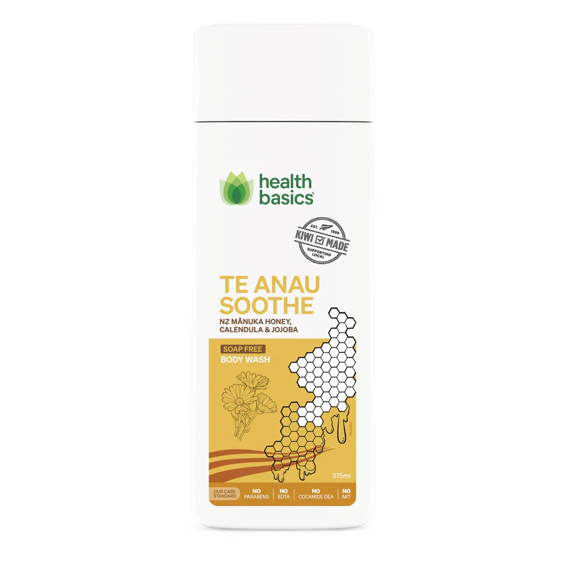 Health Basics Te Anau Smooth Honey Body Wash 375ml