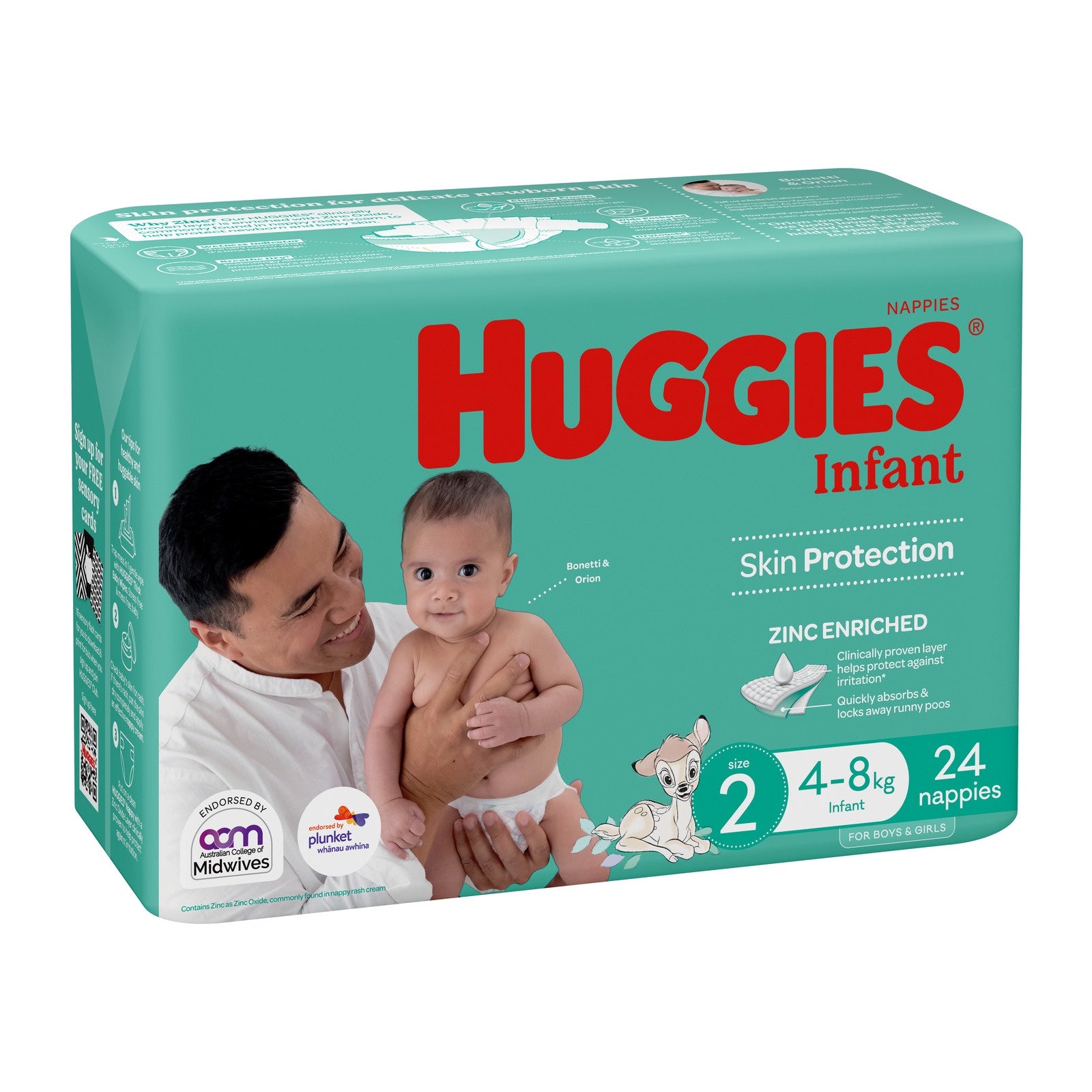 Huggies Infant Size 2 Nappies 24pk