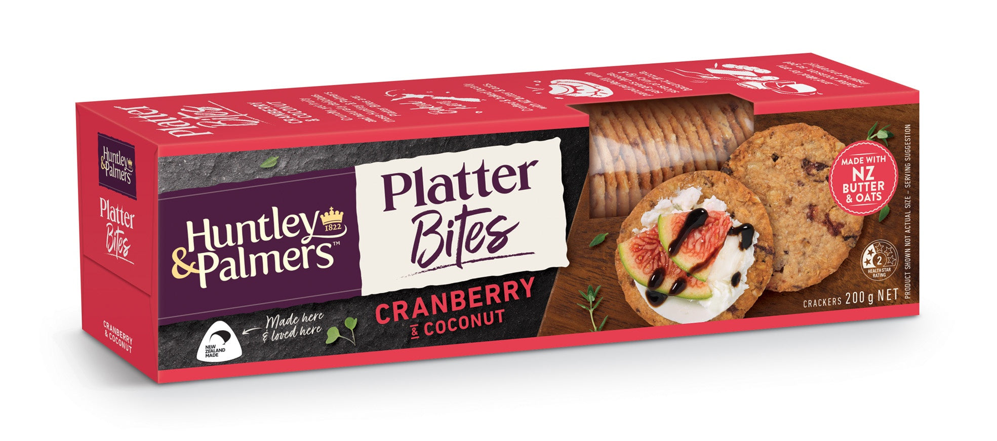 Huntley & Palmers Platter Bites Cranberry & Coconut Crackers 200g