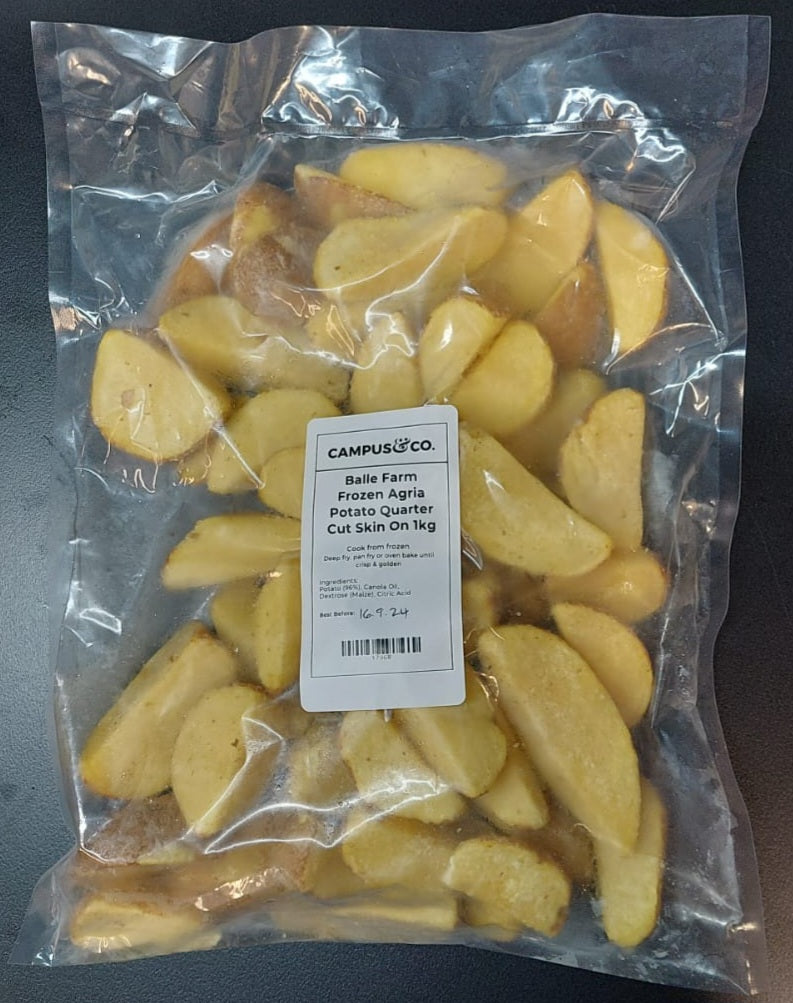 Balle Farm Frozen Agria Potato Quarter Cut Skin On 1kg