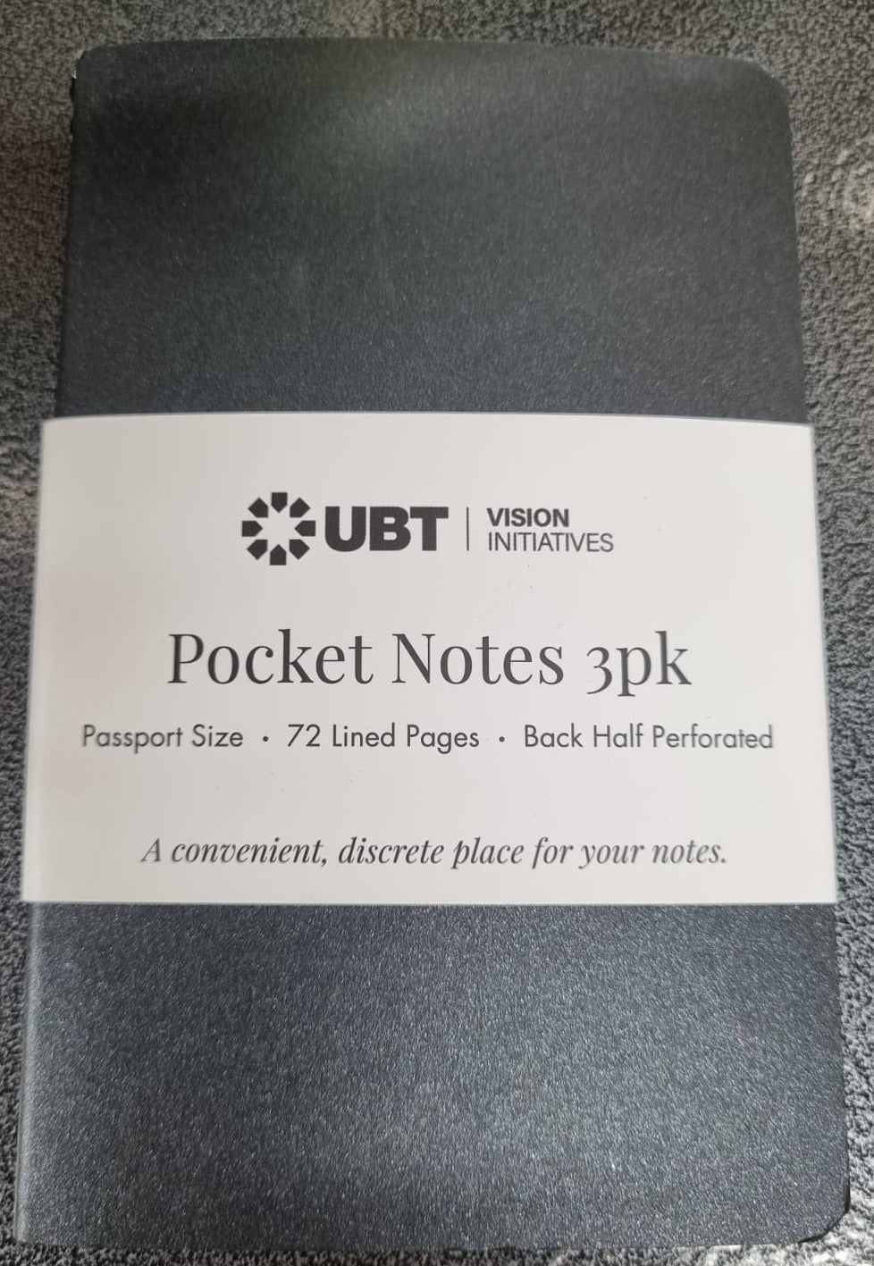 UBT Pocket Notes 3pk 140mm x 90mm x 4mm 72 Lined Page