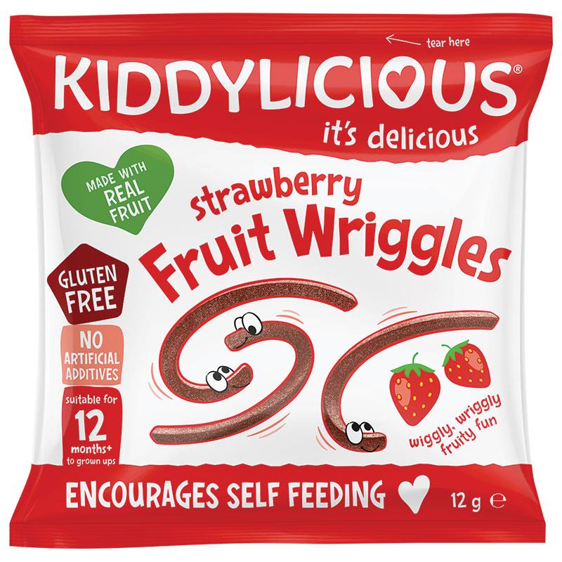 Kiddylicious Strawberry Fruit Wriggles 12g