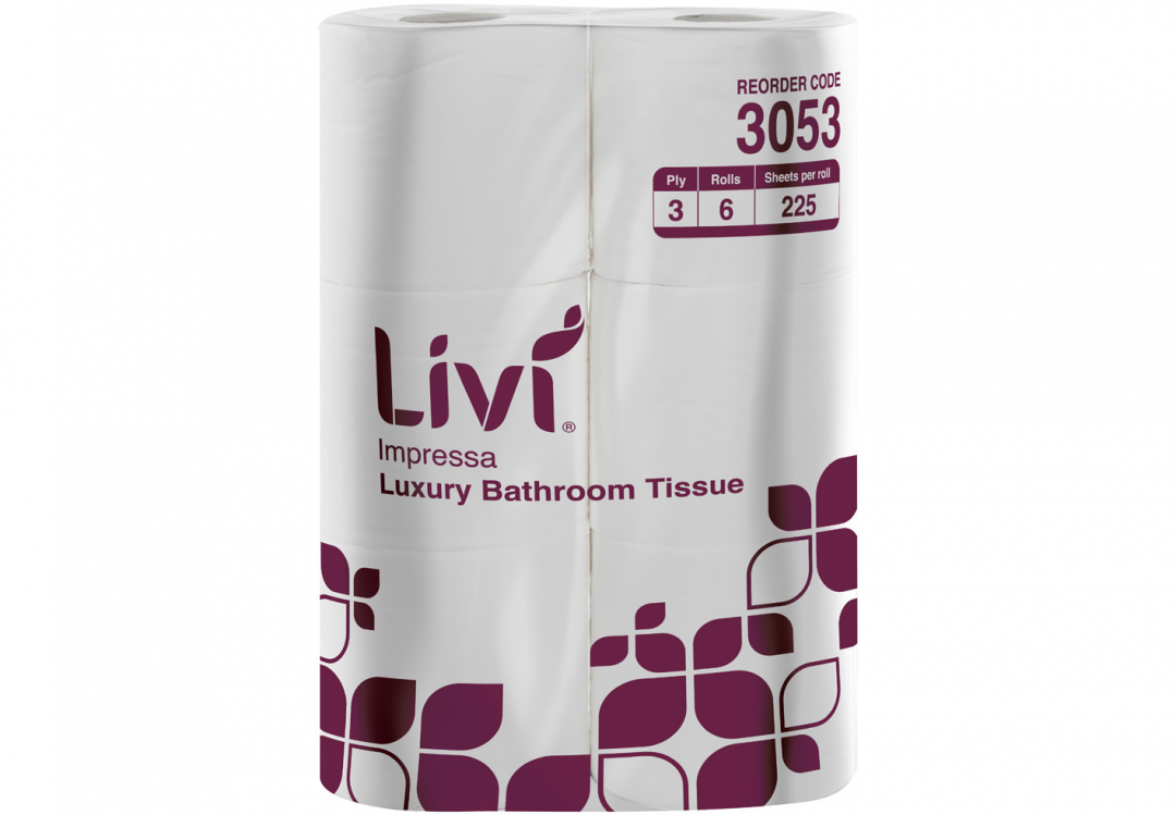 Livi Impressa Luxury Bathroom Tissue 3ply 225 Sheets 6pk