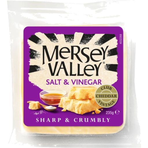 Mersey Valley Salt & Vinegar Cheddar Cheese 235g