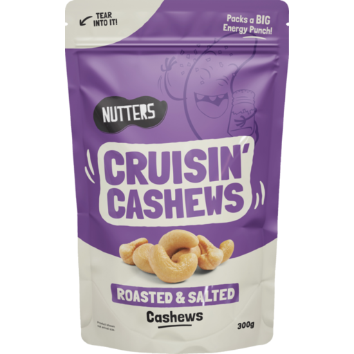 xx Nutters Cruisin Cashews Roasted & Salted Cashews 300g