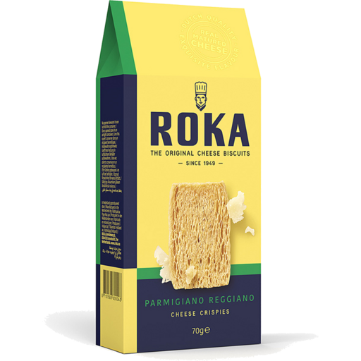 Roka Parmigiano Cheese Crispies Biscuits 70g