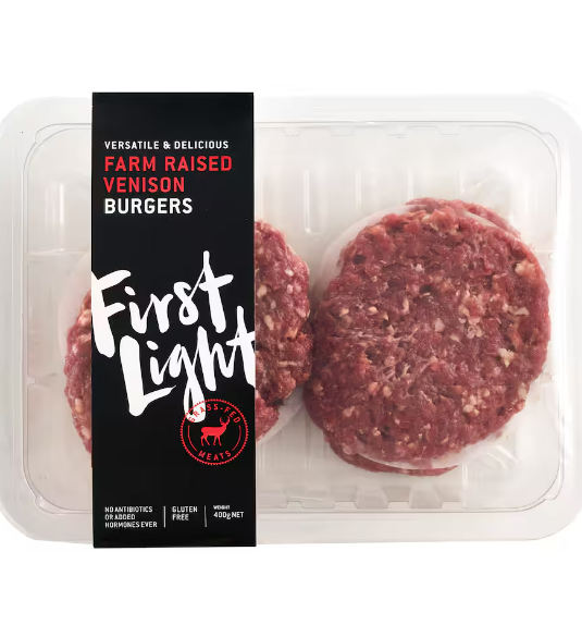 First Light Farms Venison Burgers 400g