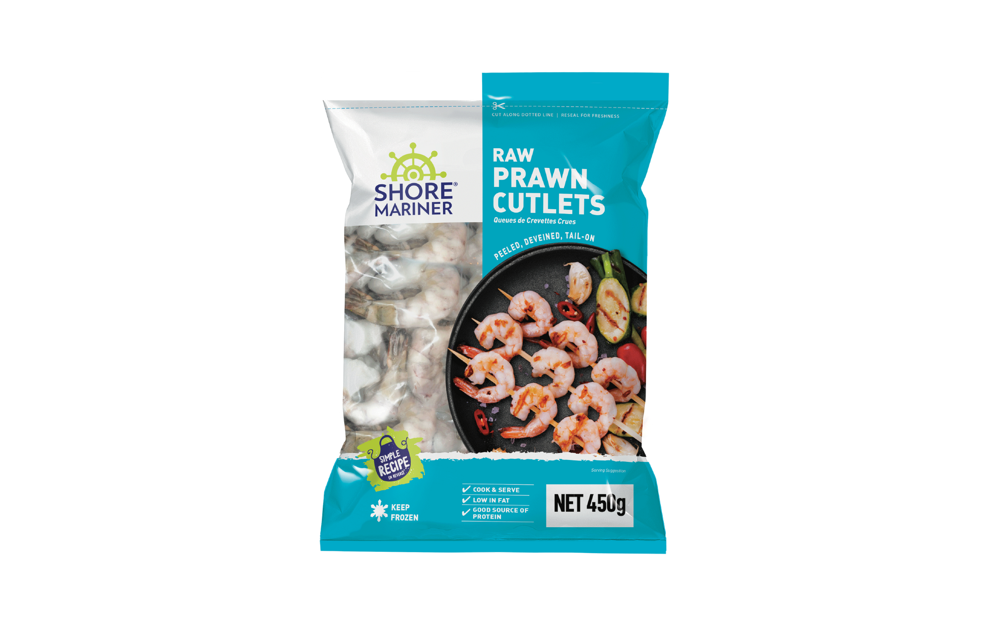 Shore Mariner Raw Prawn Cutlets  51/60 1kg