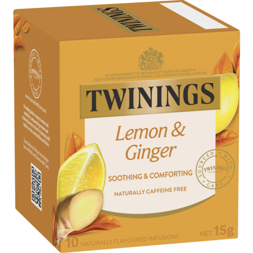 Twinings Lemon-Ginger Tea Bags 10pk 15g