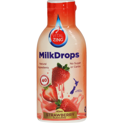 Vitalzing Milk Drops Strawberry 40ml