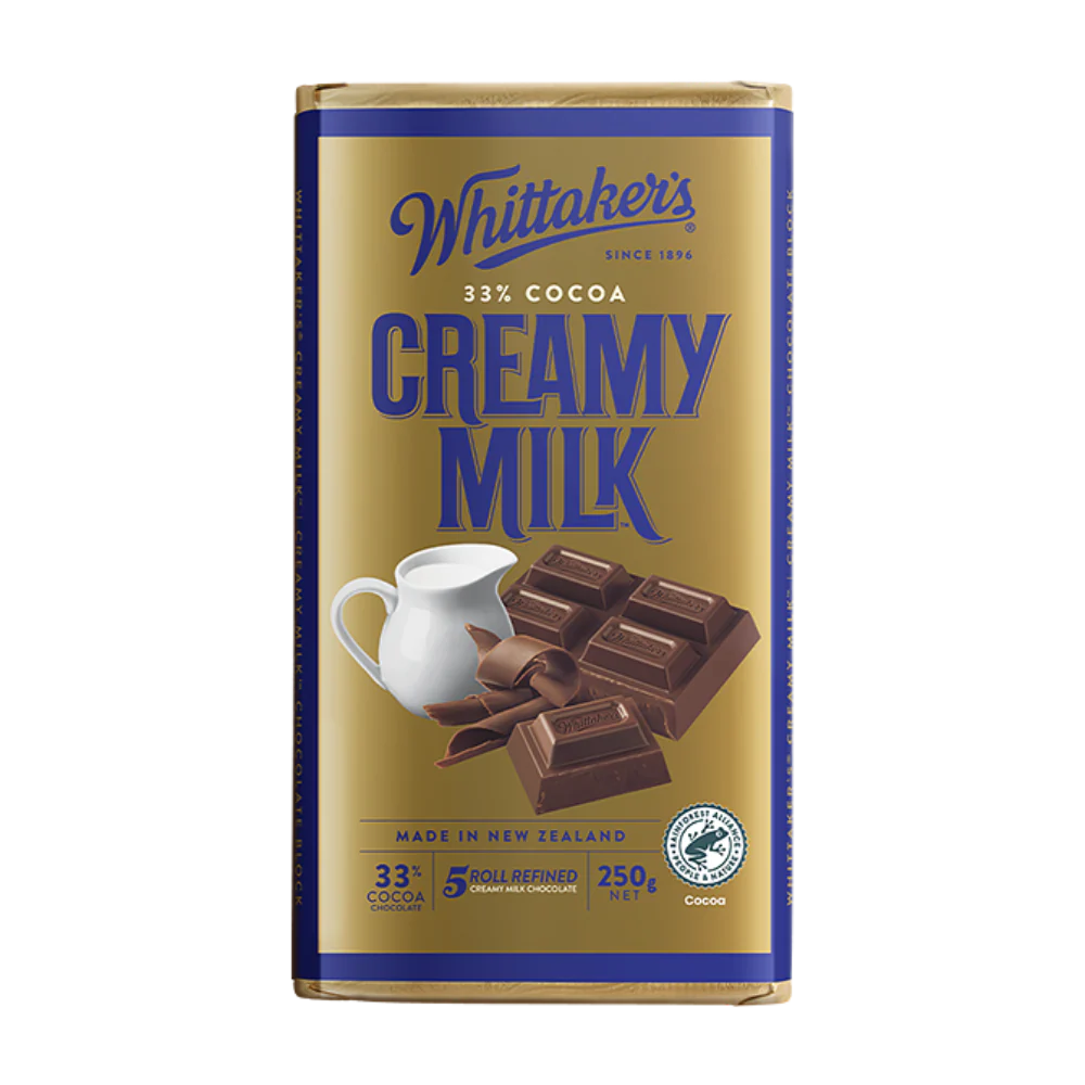 Whittakers 33% Cocoa Creamy Milk Chocolate Block 250g