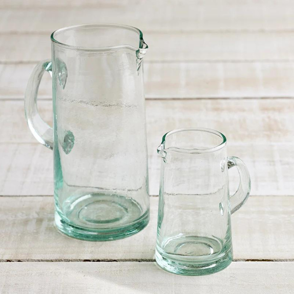 Beldi Glass Jug 1L - Clear Blue