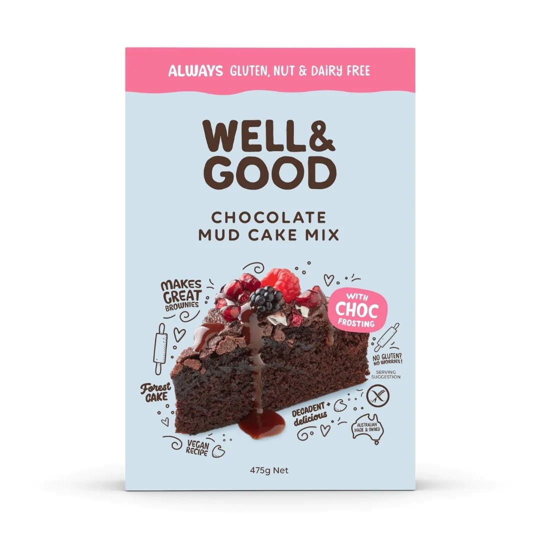 xxWell & Good Gluten Free Choc Mud Cake Mix & Choc Frosting 475g