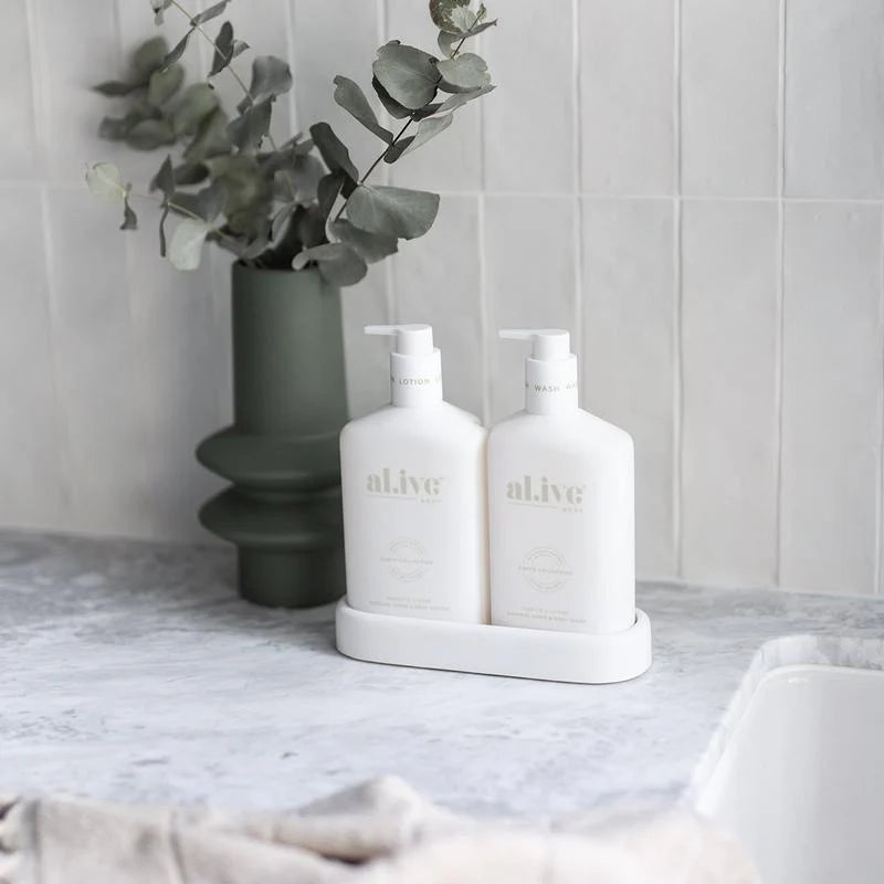 al.ive Wash & Lotion Duo + Tray - Mango & Lychee