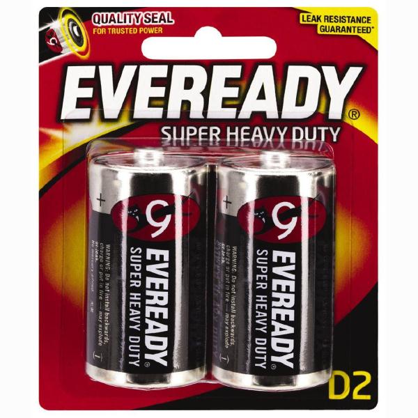 Eveready Super Heavy Duty D 2pk