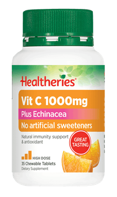 Healtheries VitC 1000mg Plus Echinacea Tab 35pk