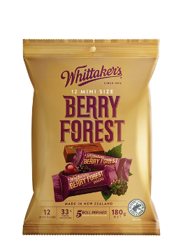 Whittakers Mini Size Berry Forest Milk Chocolate Bars 12pk 180g