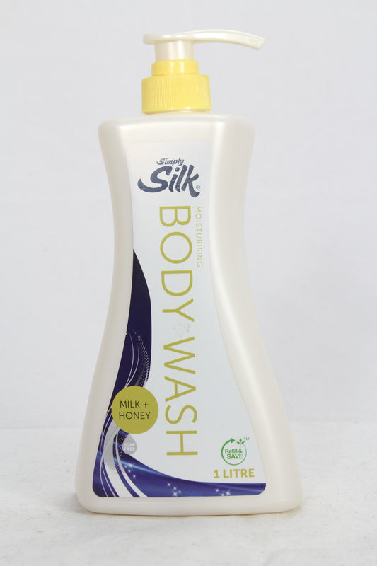 Simply Silk Milk & Honey Body Wash Refill 1L