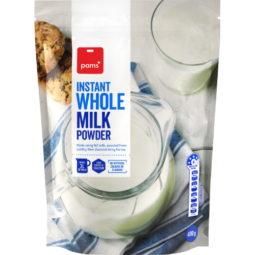 Pams Instant Whole Milk Powder 400g