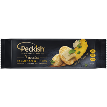 xx Peckish Fancies Parmesan & Herbs Rice Crackers 90g