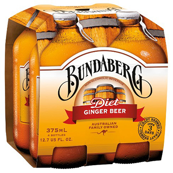 Bundaberg Diet Ginger Beer 4pk x 375ml