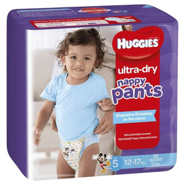 Huggies Ultra Dry Boy Size 5 Nappy Pants 30pk