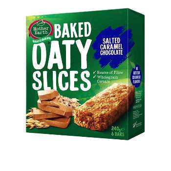 Mother Earth Baked Oaty Slices Salted Caramel Chocolate 240g