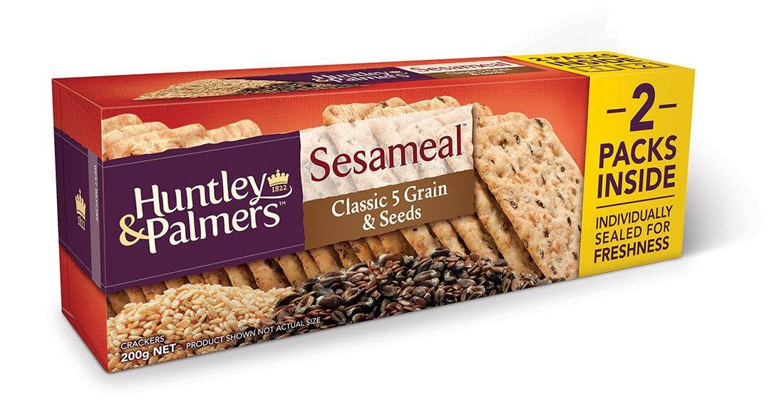 Huntley & Palmers Sesameal Classic 5 Grain Crackers 200g