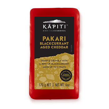 Kapiti Pakari Blackcurrent Aged Cheddar Cheese Block 170g