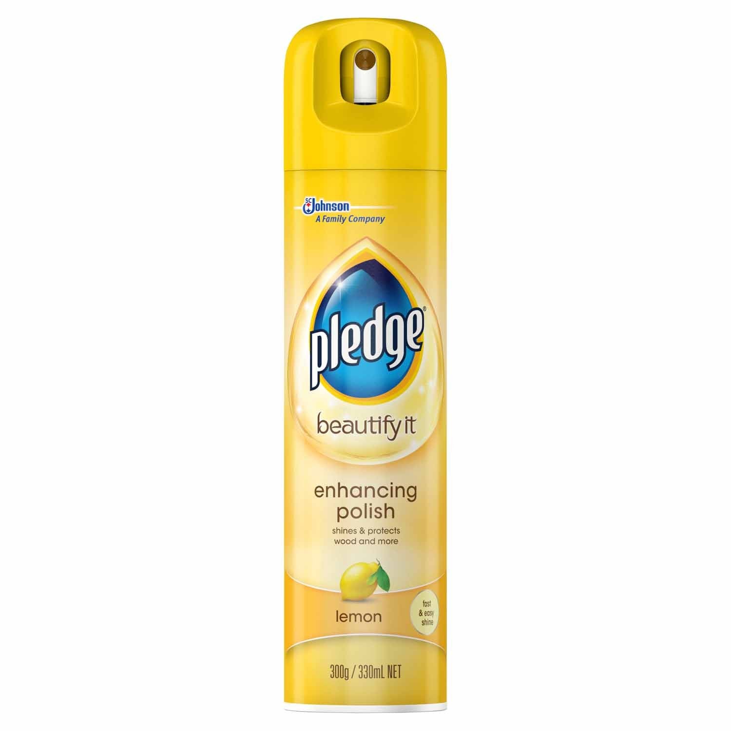 Pledge Lemon Enhancing Furniture Polish Aerosol 330ml