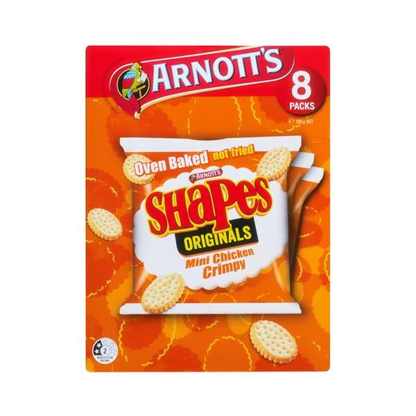 Arnotts Shapes Mini Chicken Crimpy Crackers 8pk 200g