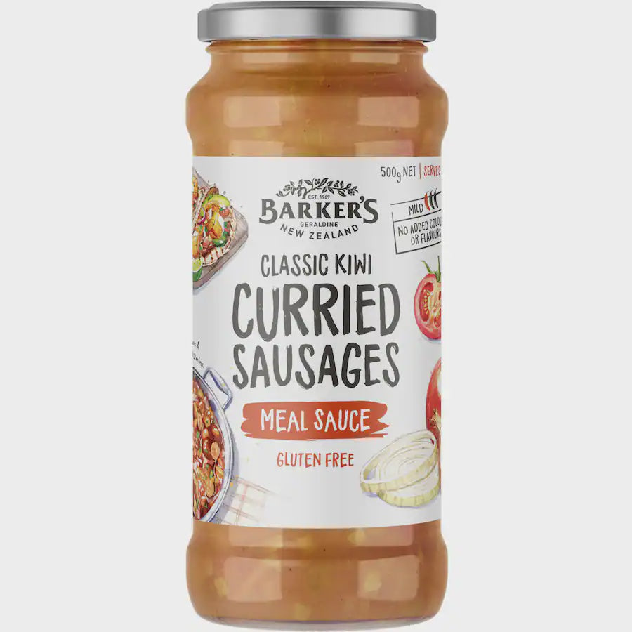 Barkers Classic Kiwi Curried Sausages Meal Sauce 500g