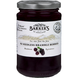 Barkers NZ Seedless Bramble Berries Preserve 350g