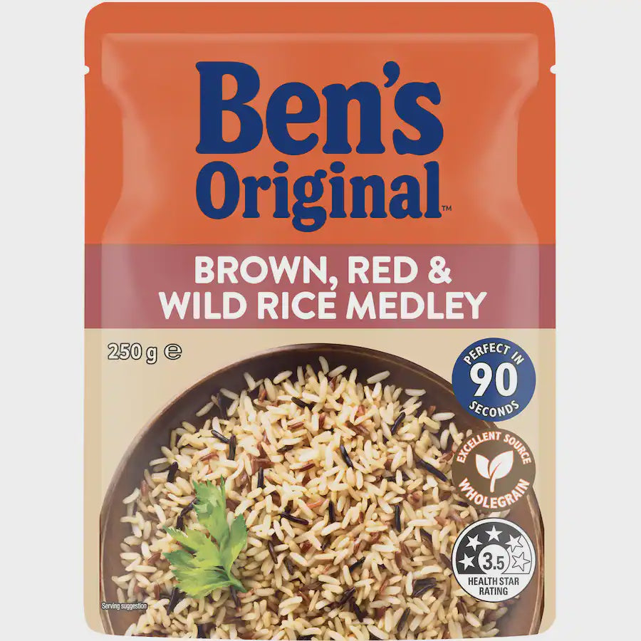 Bens Original  Brown, Red & Wild Rice Medley Pouch 250g