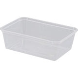 Bonson Rectangle Plastic Container w/lid 750ml 10pk