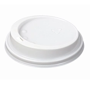 C&C Disposable Coffee Cups White Lids 8oz 50pk