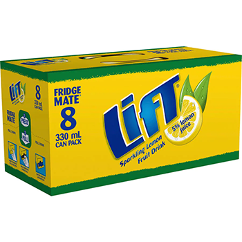 Lift Lemon Soft Drink Cans 8pk x 330ml