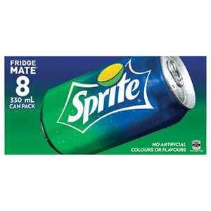 Sprite Lemon Lime Soft Drink Cans 8pk x 330ml