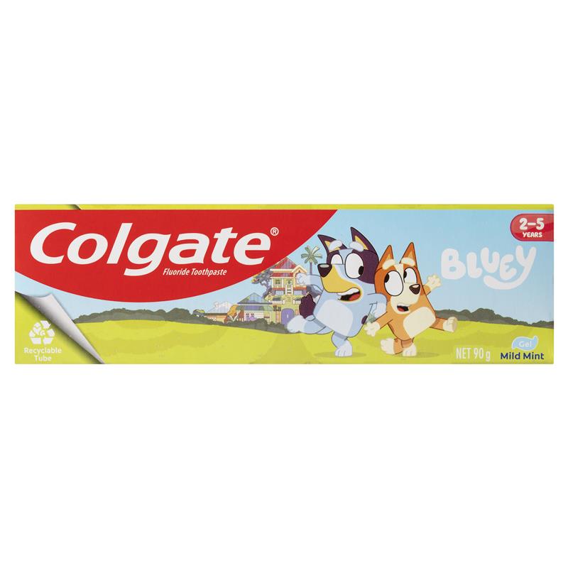 Colgate Kids Bluey Mild Mint Gel Toothpaste 90g