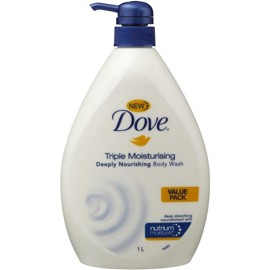 Dove Body Wash Triple Moisturising Pump 1L