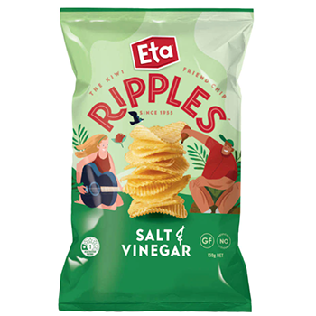 Eta Ripples Salt & Vinegar Potato Chips 150g