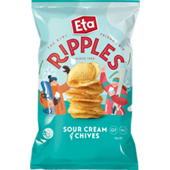 Eta Ripples Sour Cream & Chives Potato Chips 150g