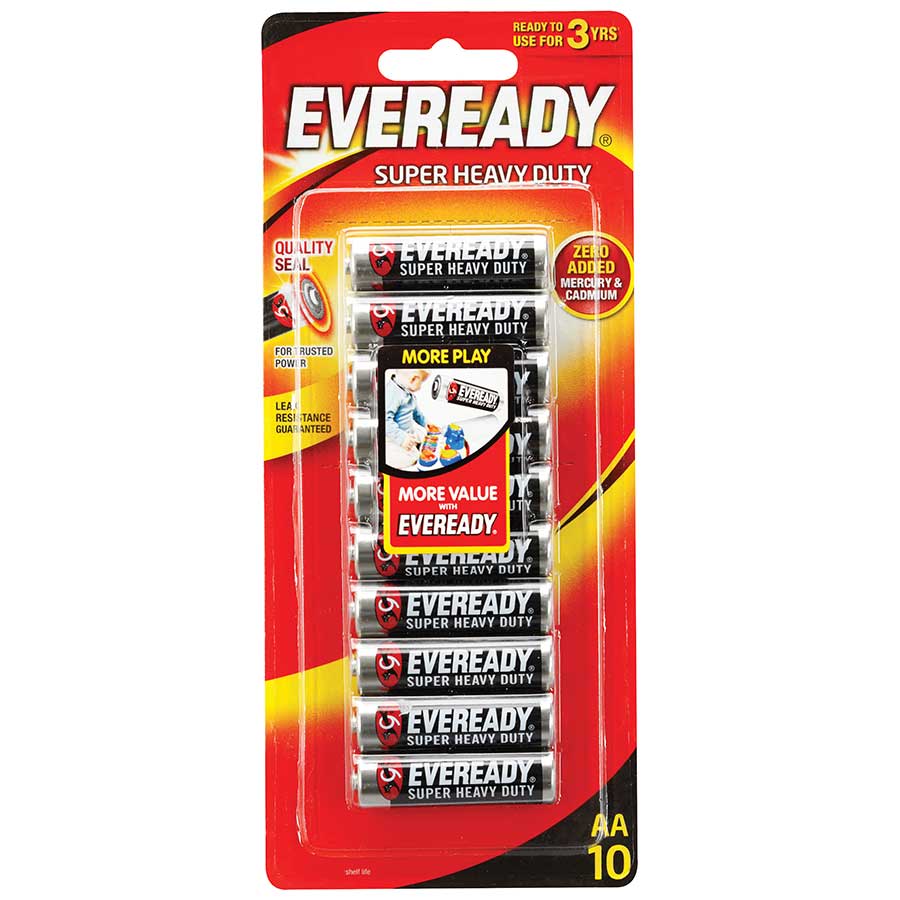 Eveready Super Heavy Duty AA 10pk